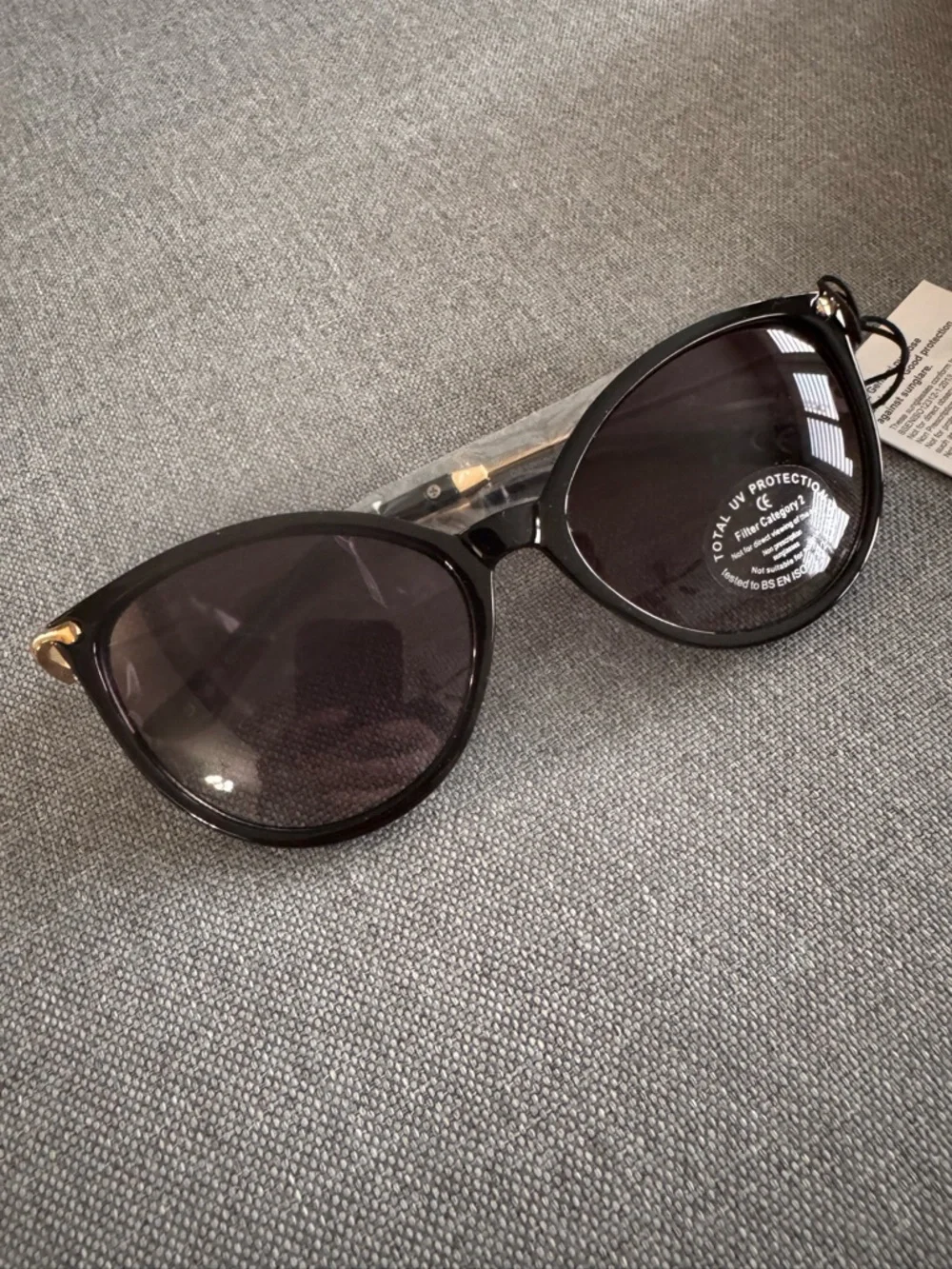 ASOS Black Cateye Women's Sunglasses with Gradient Lenses